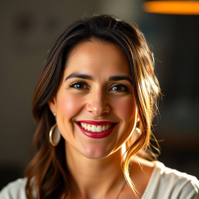 Retrato de Isabel García, cofundadora y directora creativa de Localizaciones Estrella, sonriendo amigablemente.